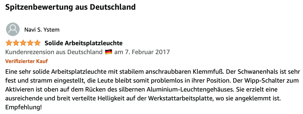 Arbeitsplatzleuchte 